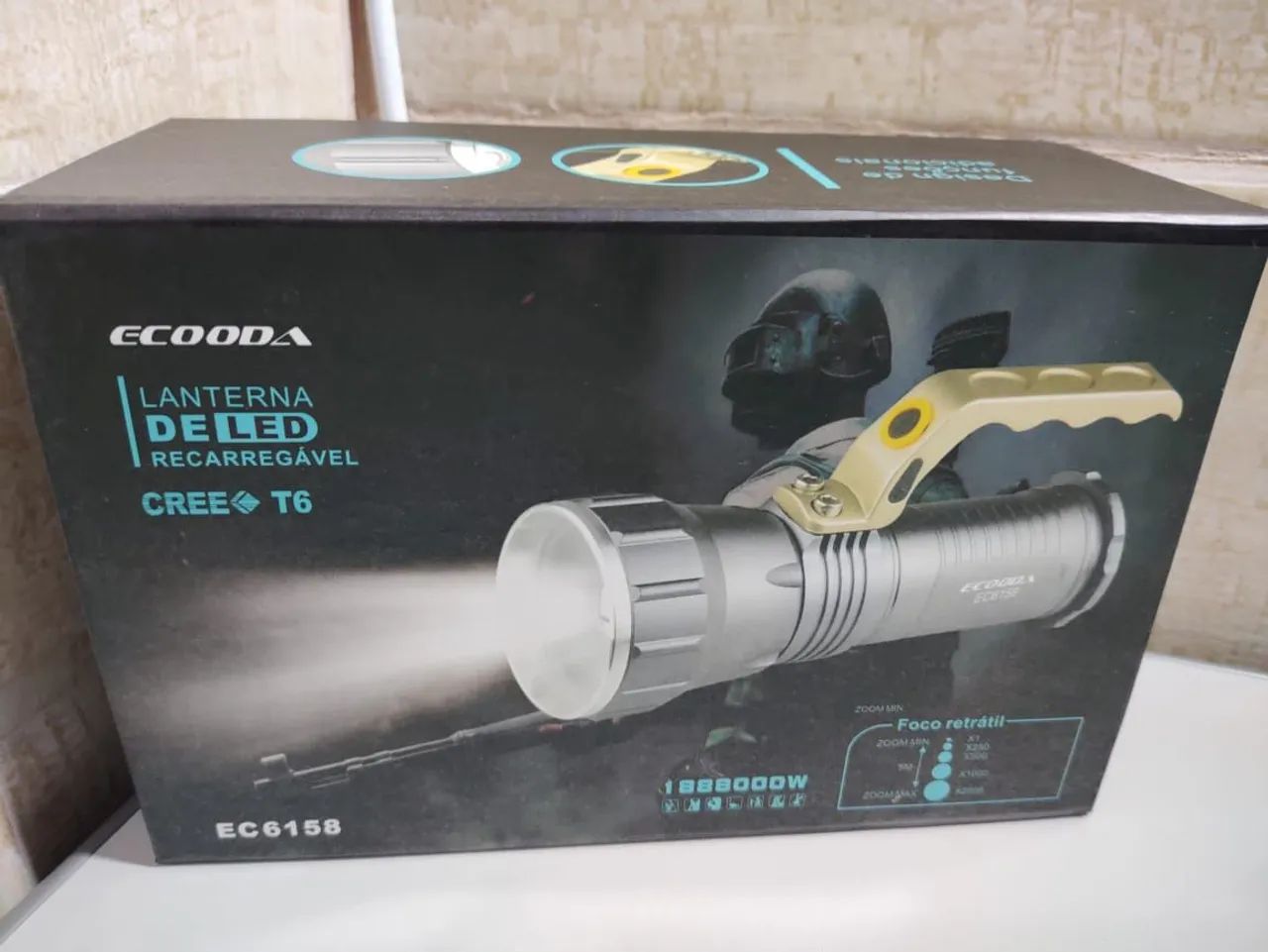 Lanterna LED T6 Farolete Holofote. - Foto 3