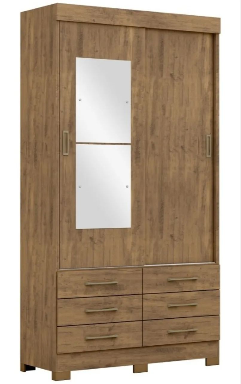 Guarda Roupa 2 Portas 6 Gavetas com Espelho Novo varios modelos
