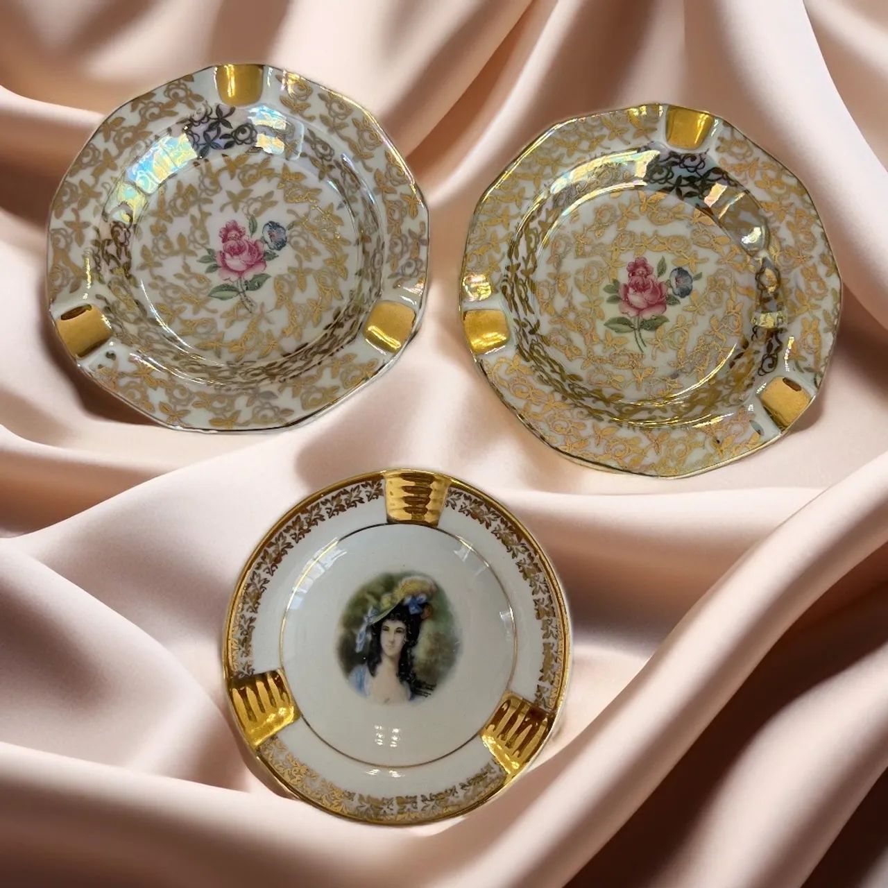 Jogo de Cinzeiros Vintage - Porcelana Mauá e Real