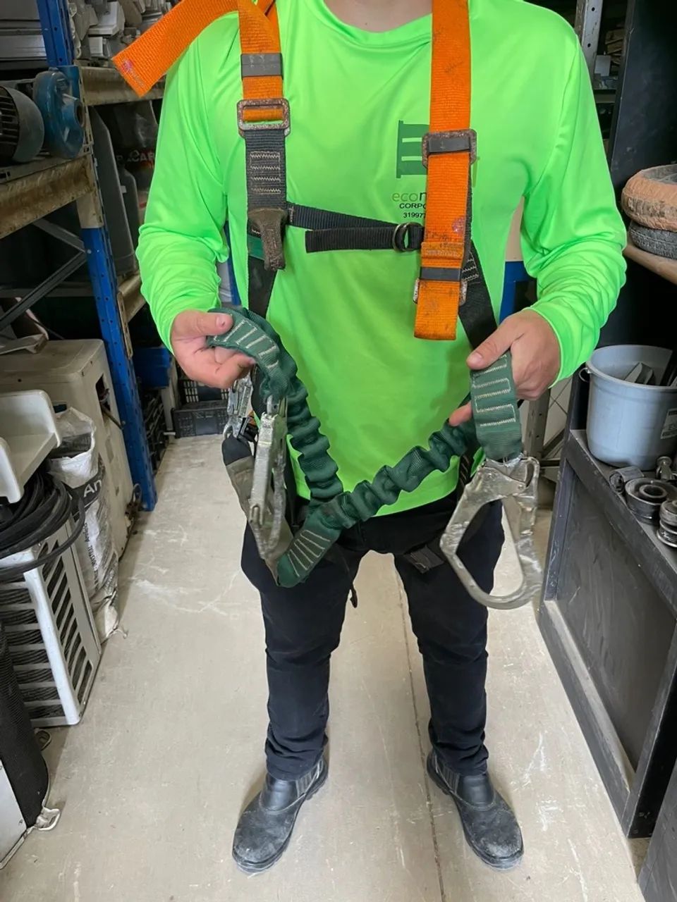 Cinto de segurança para trabalho alpinista pára-quedista com talabarte - Foto 2