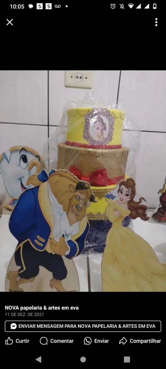 Desapego display e bolo fake 