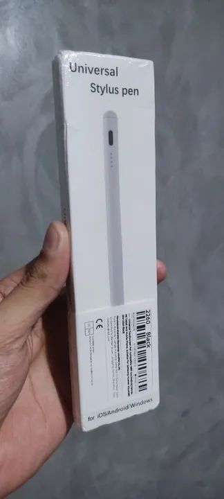 Caneta Touchscreen Stylus Universal - iOS/Android/Tablet/Celular - Branca - Nova - Foto 3