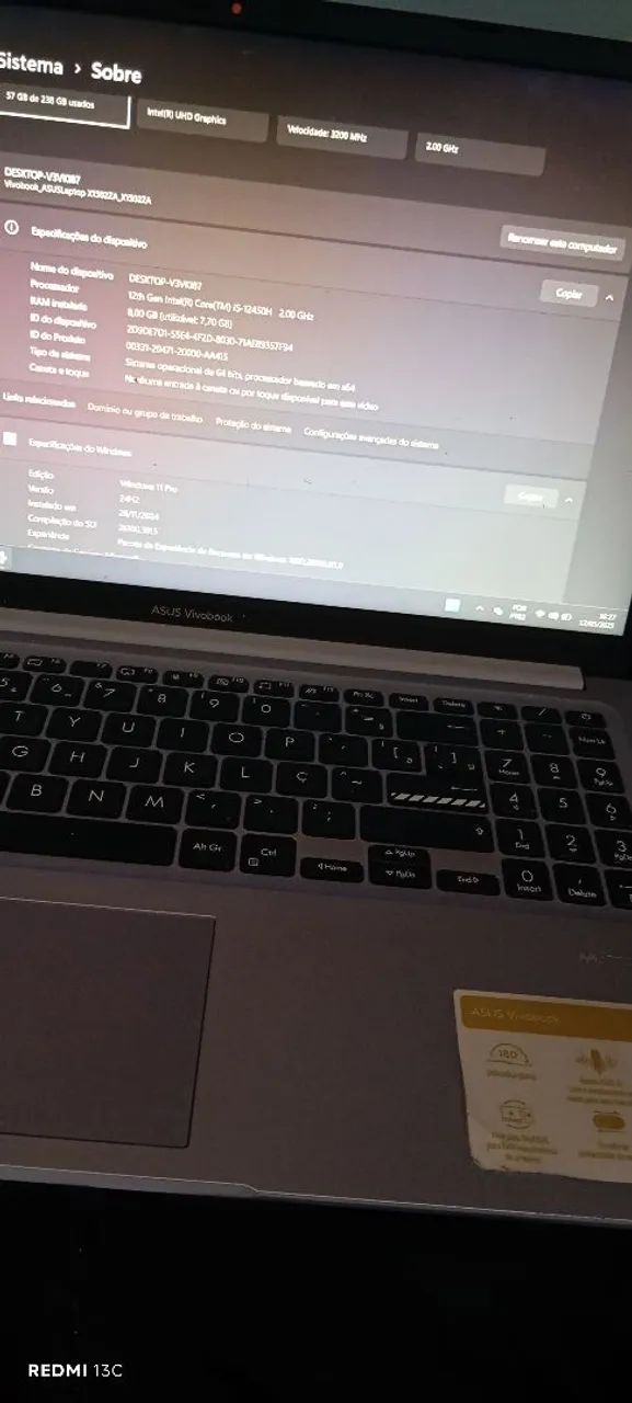Notebook Asus Vivobook i5 12ª Geração 8GB RAM 256GB SSD - Foto 5