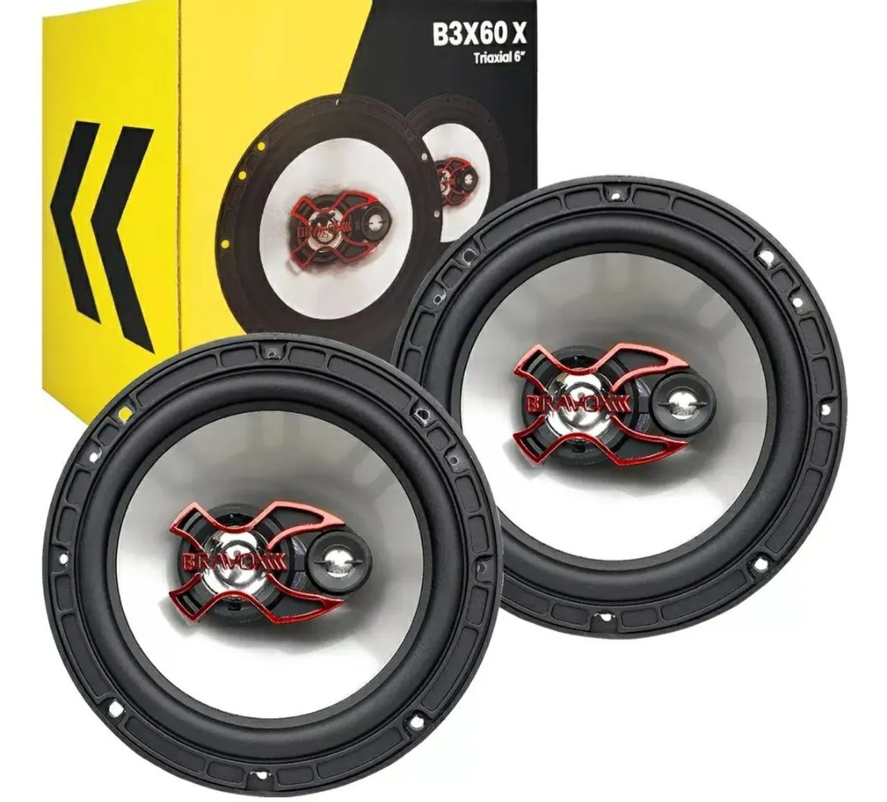 Par Alto Auto Falantes Bravox B3x60x + 6 Polegadas 50w cada - Foto 2