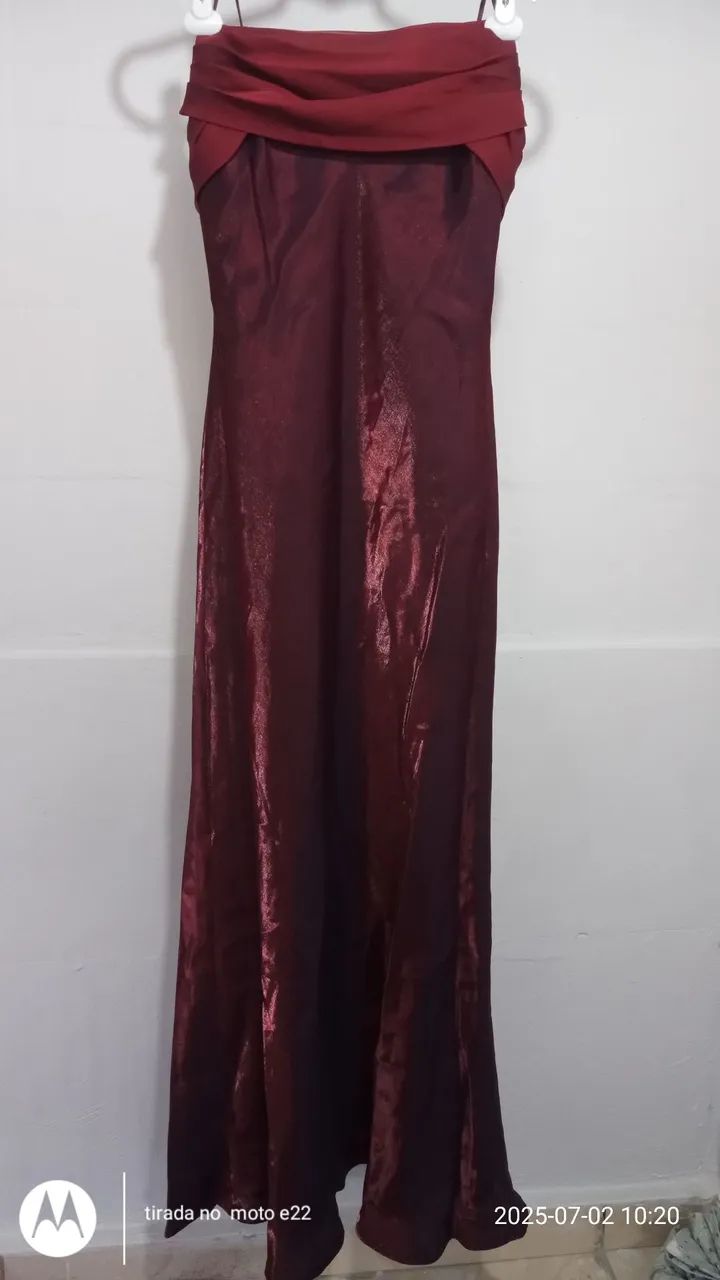 Vestido Longo Marsala Elegante - Foto 3