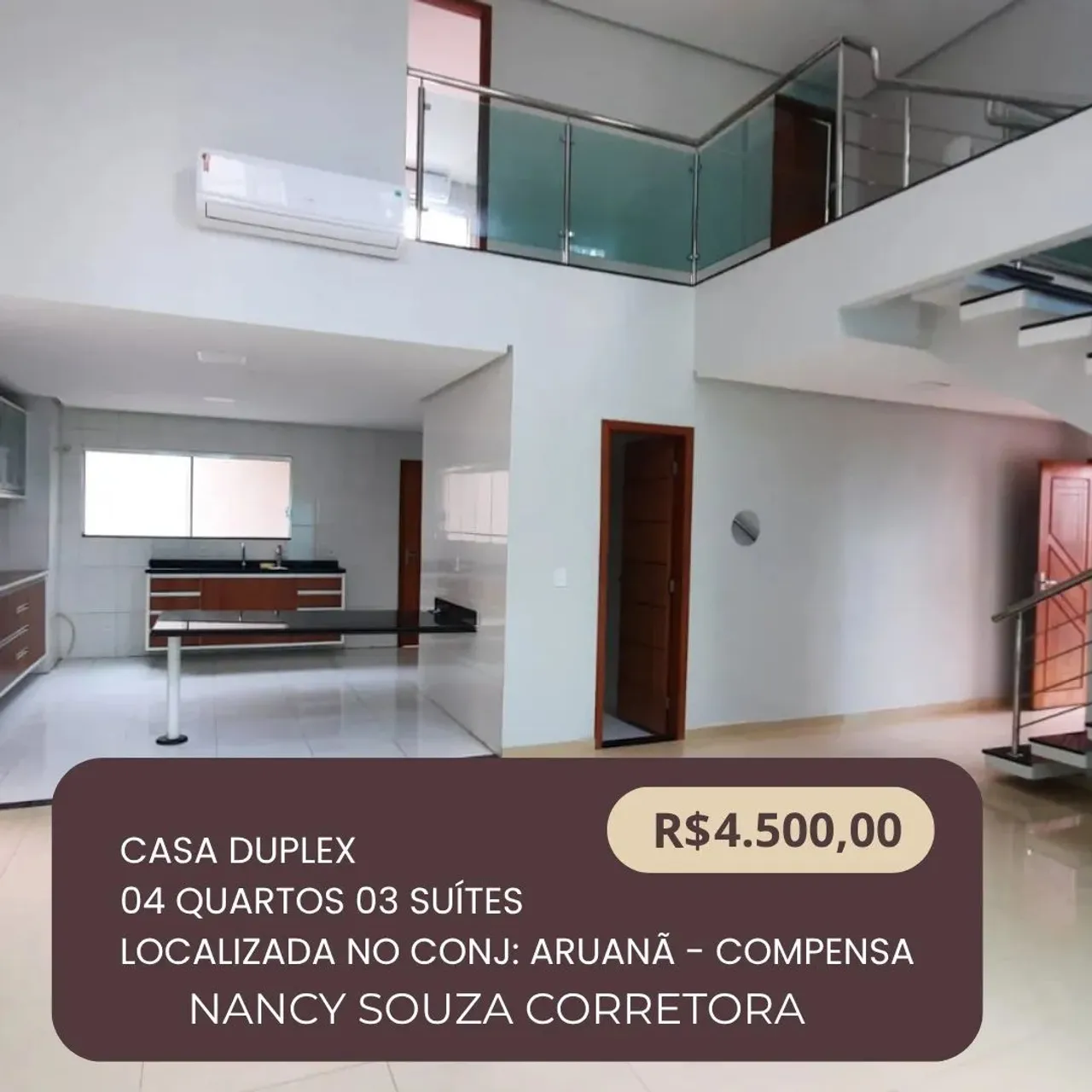 CASA CONJUNTO ARUANA - 4 QUARTOS, COMPENSA