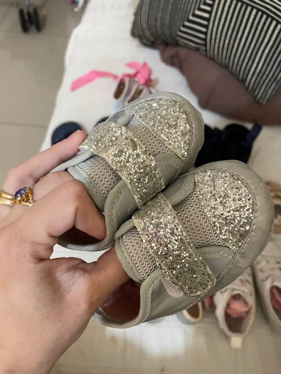 10 pares de sapatinho pra bebê menina. - Foto 2
