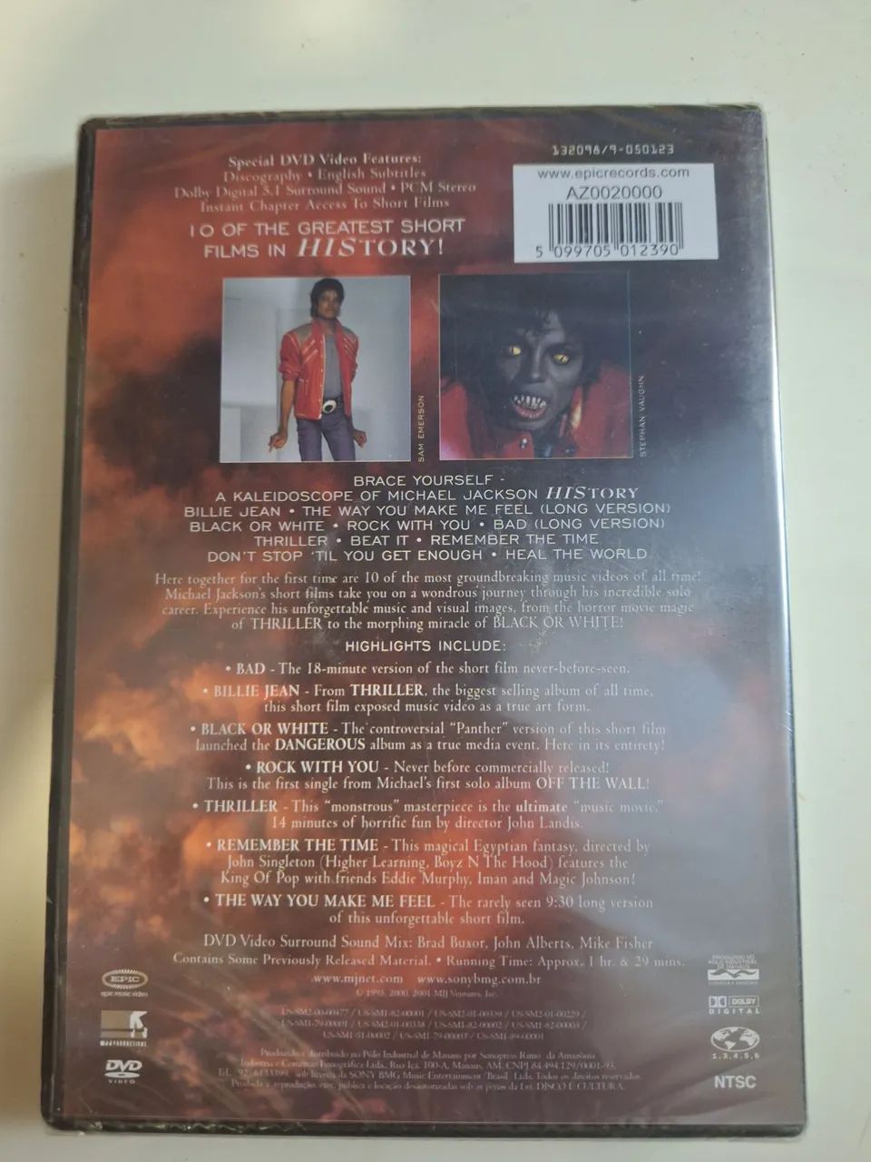 Michael Jackson video greatest hits history. DVD lacrado - CDs