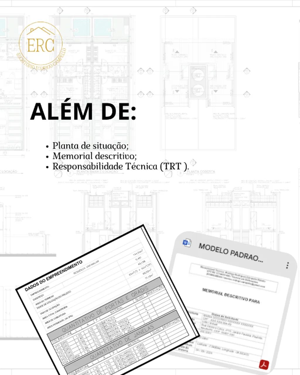 Planta e Memorial para Regularização Imobiliária - Foto 3