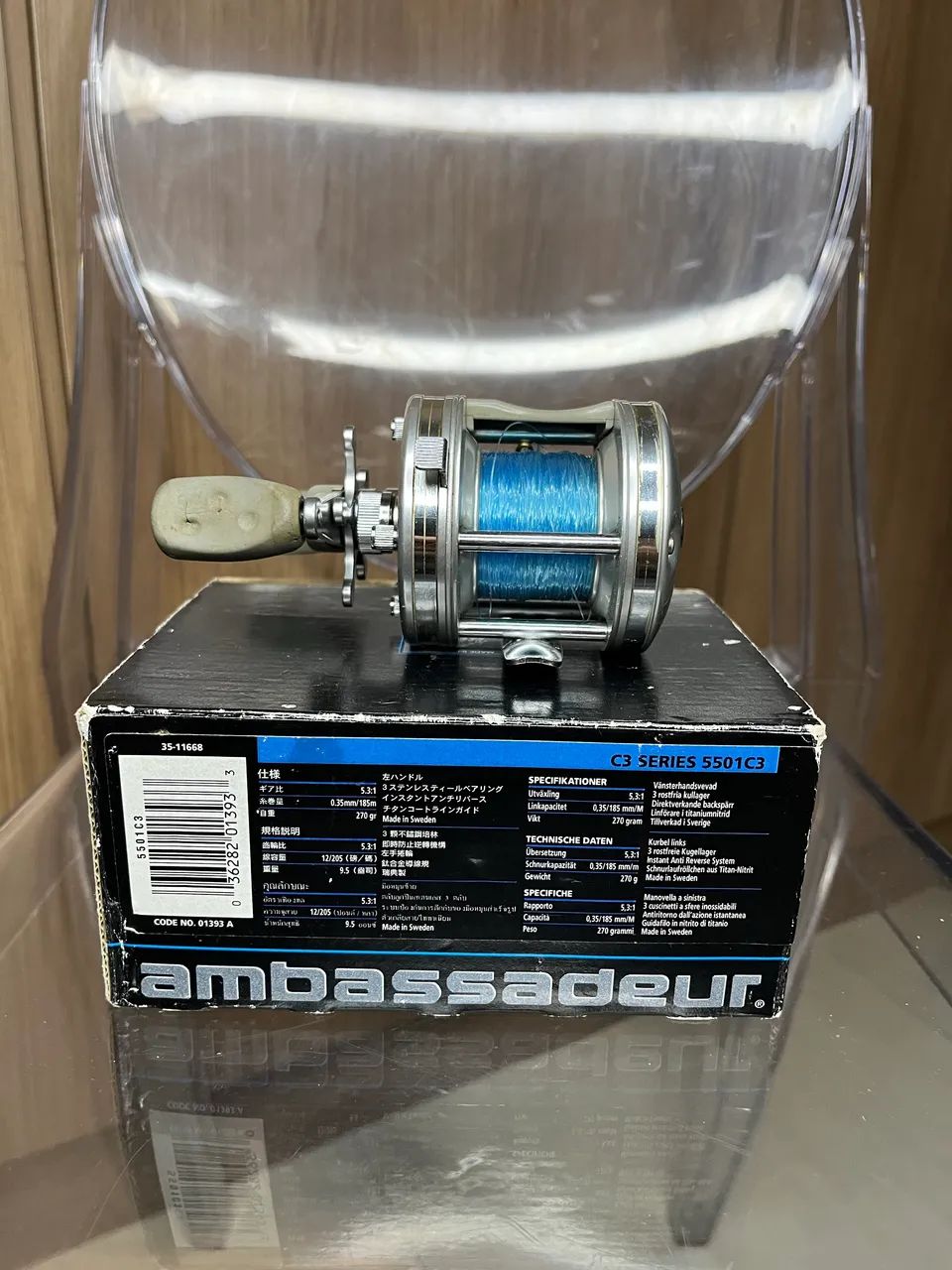 希少 abu ambassaduer 5500 SIDE Ｙ1168-313 Vintage Abu Ambassadeur Sweden 5500 C High Speed Reel, Bait Cast