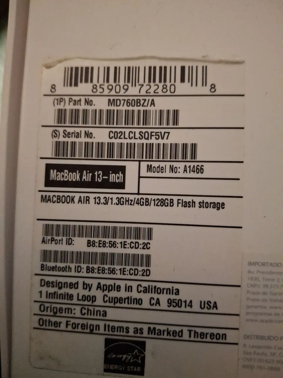 MacBook Air 13" (Mid 2013) - 128GB SSD / 4GB RAM - Foto 5