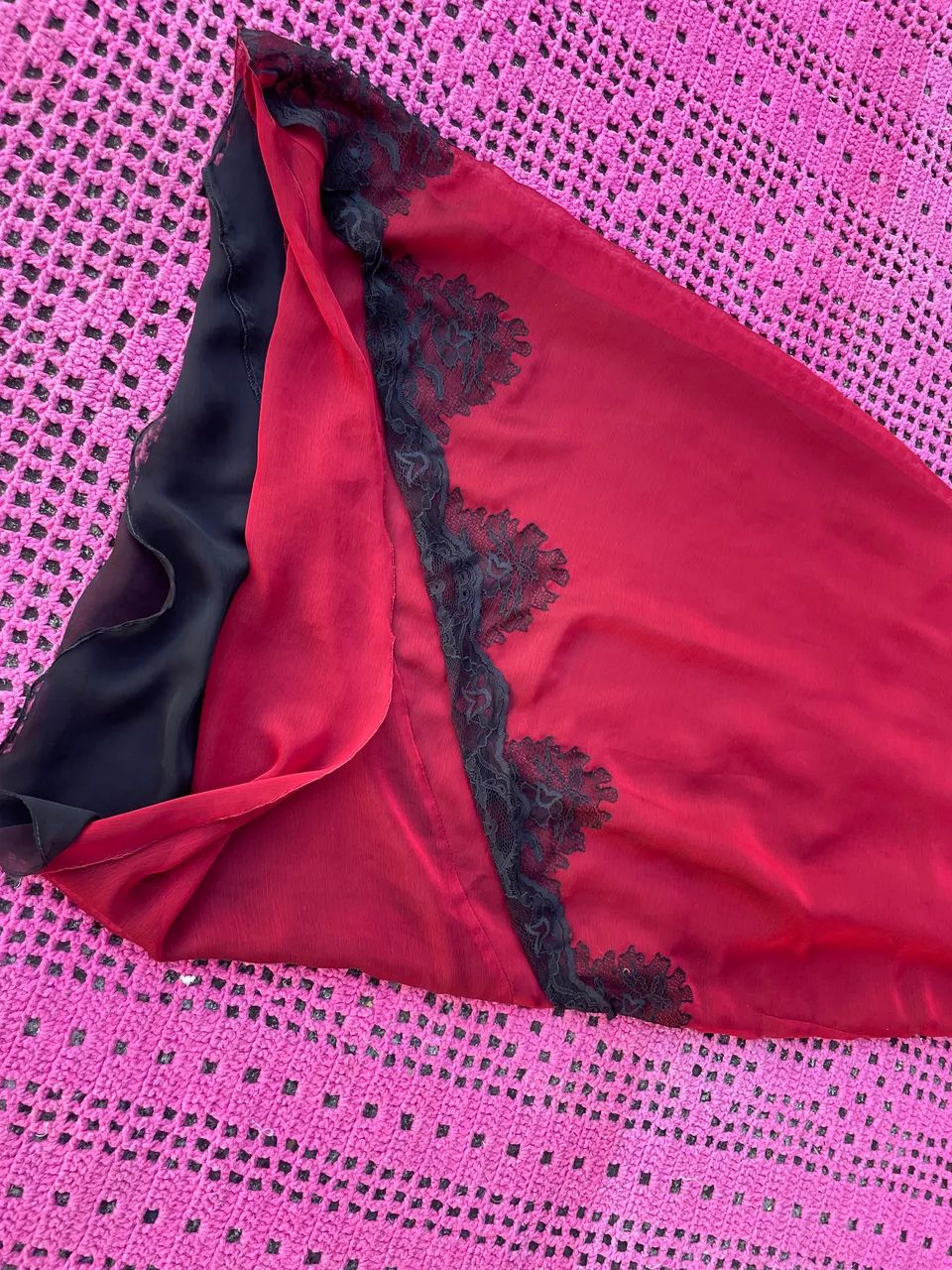 Vestido vermelho com renda  - Foto 4