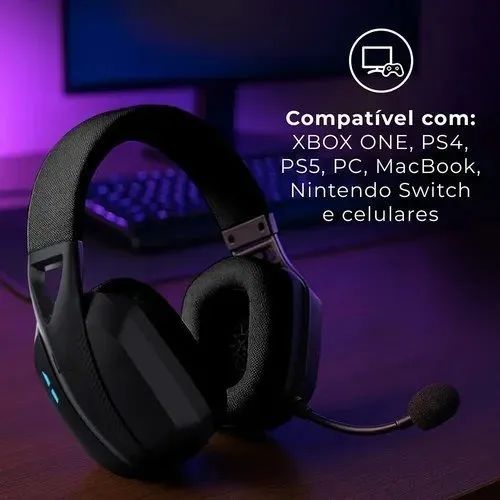 Headset Gamer Wireless Warrior PH704 - Bluetooth, (PS5/PC/Xbox/Switch/Mobile) - Foto 3