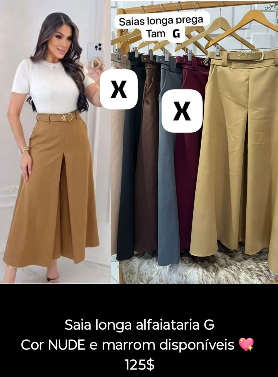 Saias longa e mid