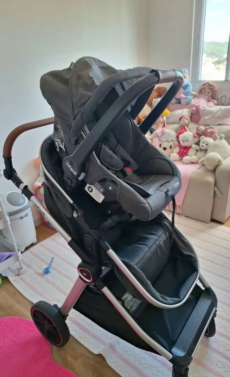 Carrinho de bebe com bebê conforto  - Foto 3