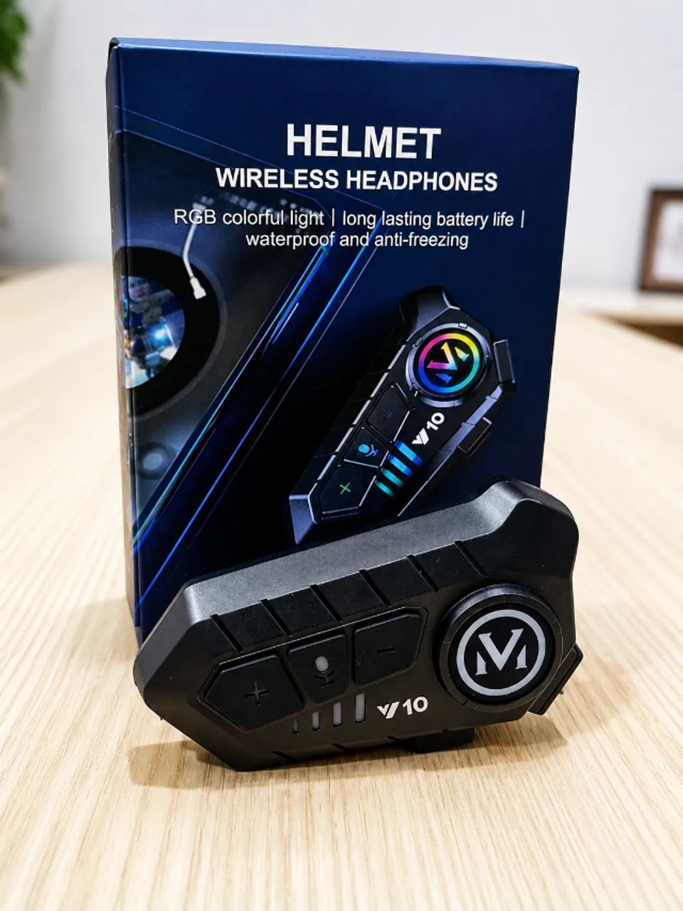 Fone para Capacete V10 Bluetooth - Microfone + Alto-falantes
