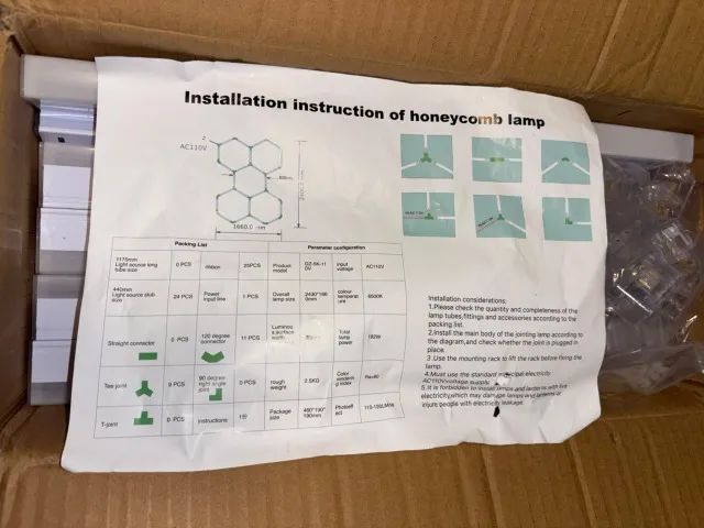 luminária hexagonal colmeia led 5 celulas - Foto 2
