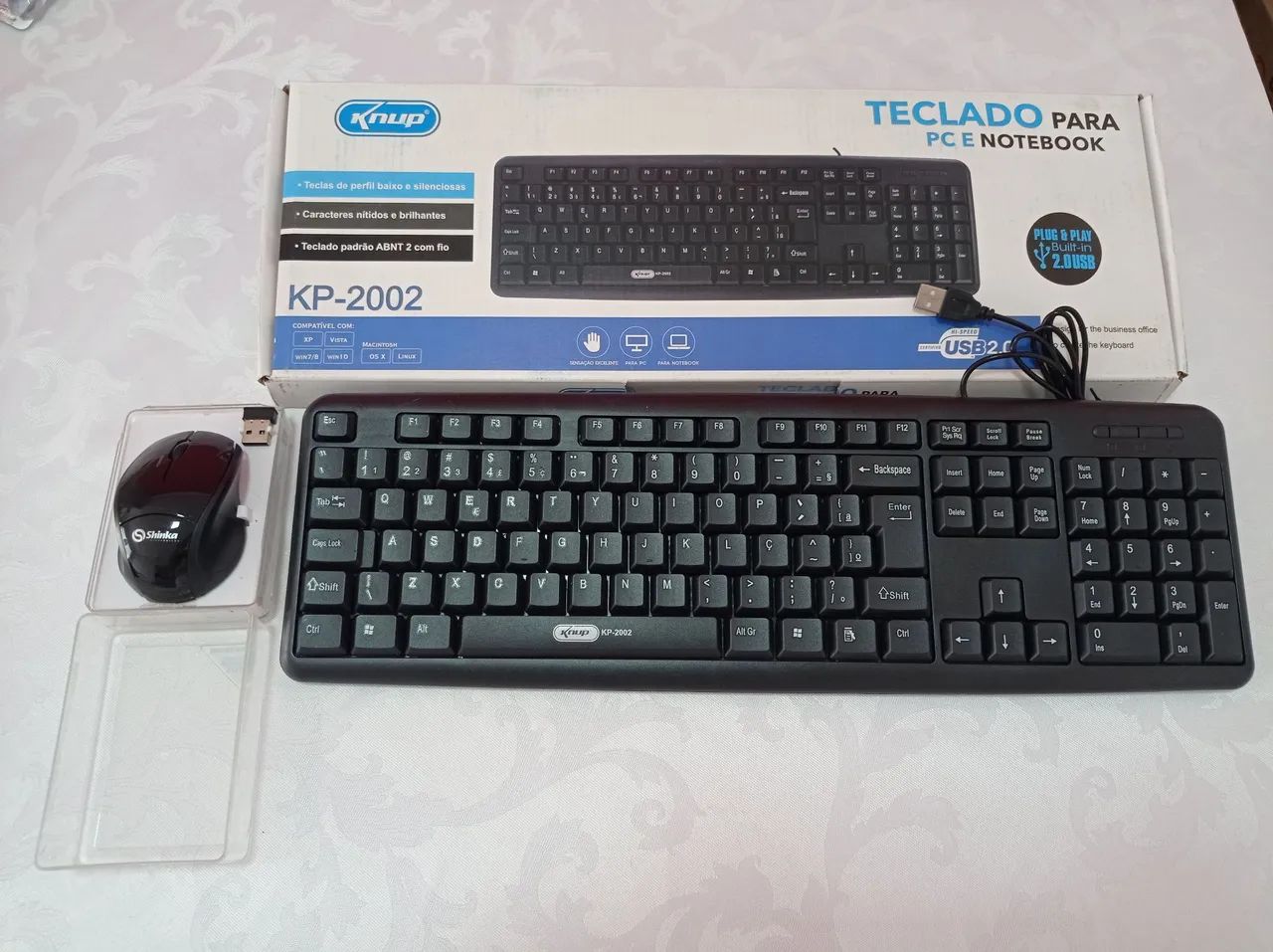 Teclado + mouse para PC e Notebook com fio