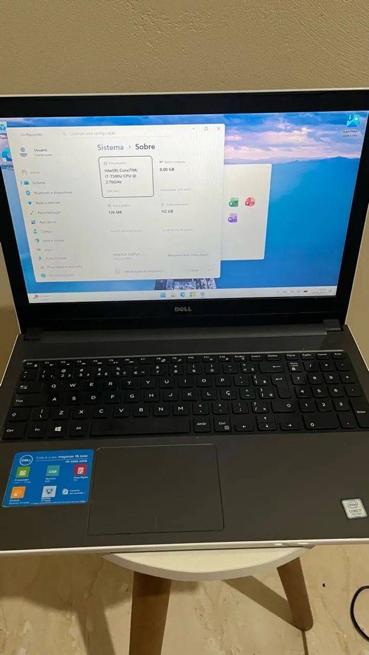 Notebook Dell i7, 8gb DDR4 e SSD + HD - Foto 5