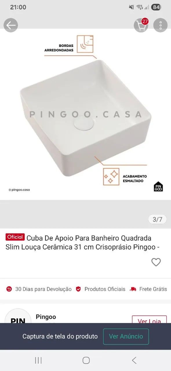 Cuba para bancada de bamheiro 