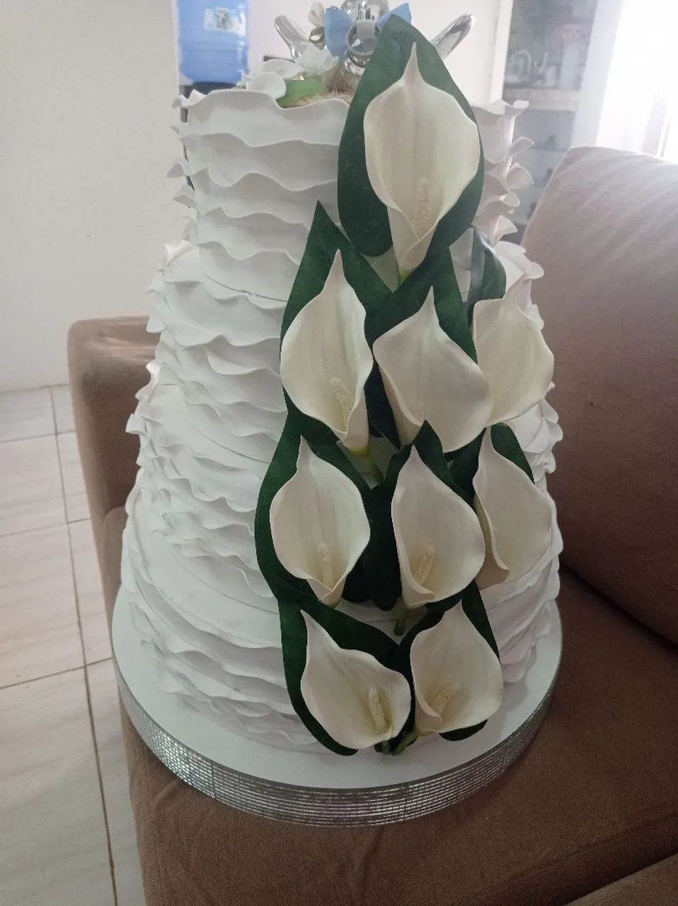 Bolo feike 4 andares com base