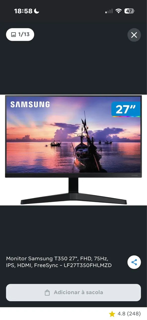 Monitor gamer Samsung 27 polegadas  - Foto 3