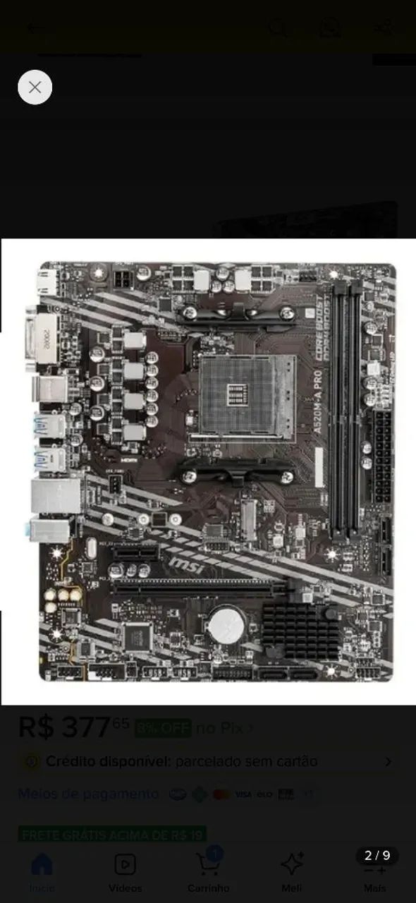 Placa Mãe A520M - Foto 2