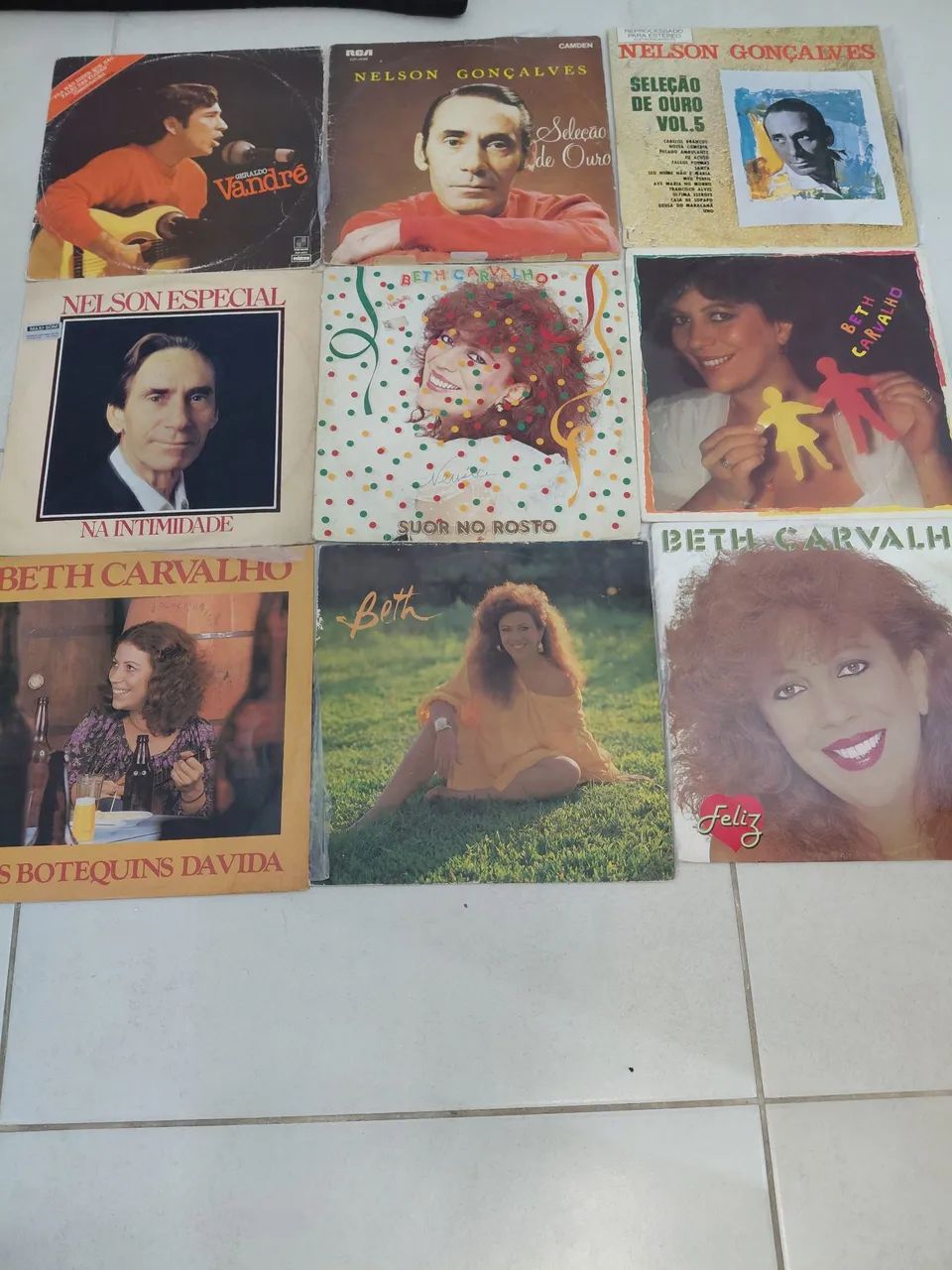 Lote 9 discos vinil berh carvalho/nelson gonc e Geraldo vandre