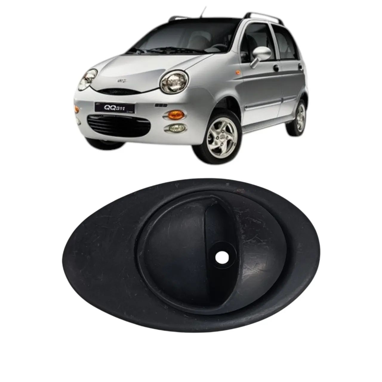 Maçaneta Interna Dianteira Direita Chery Qq 2011 2015 Preto