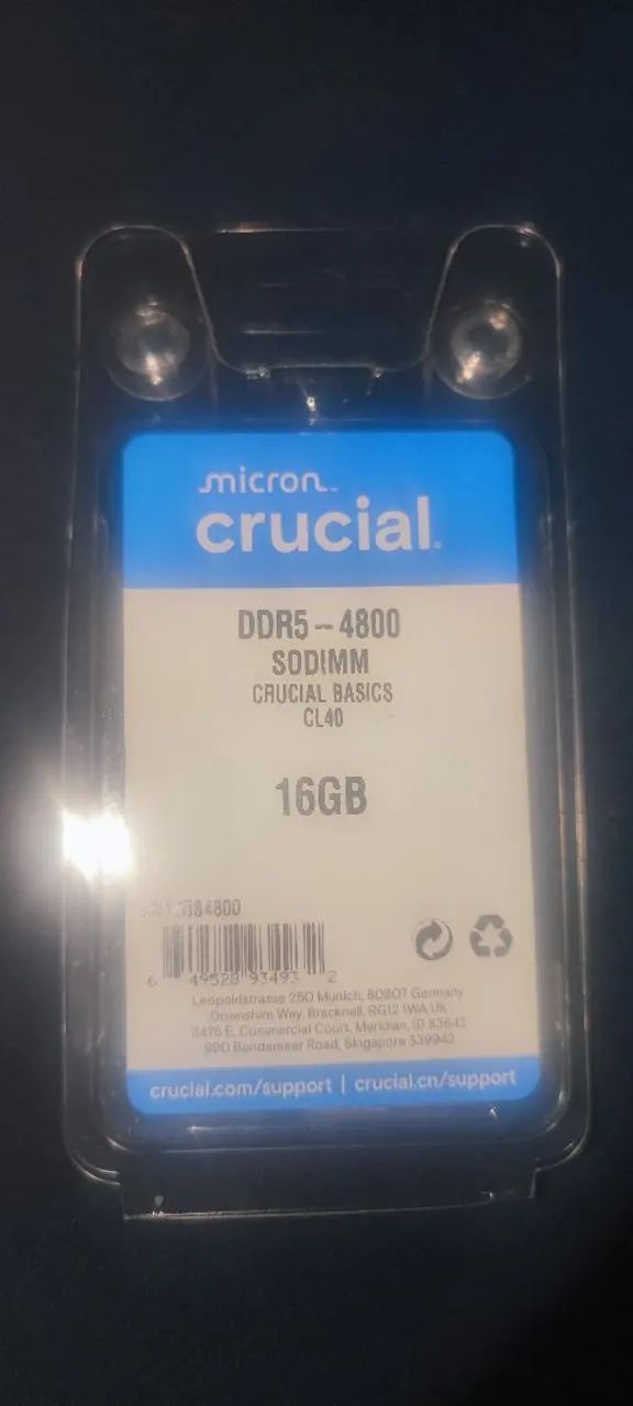 Memória ram 16 GB