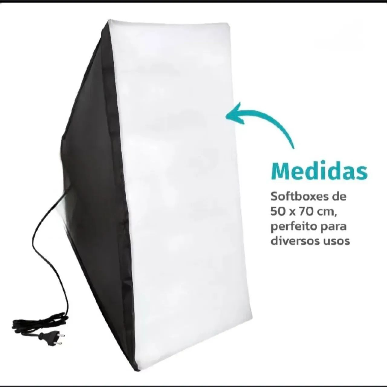 Softbox 50x70  + 2 microfone  + Tripé  - Foto 2