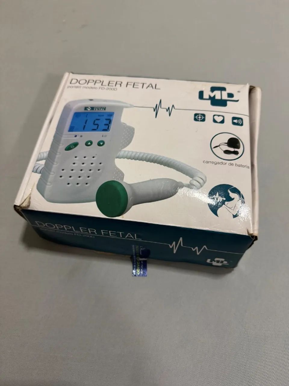 Doppler Fetal Portátill com Tela de LCD Digital Colorido MD FD-200B