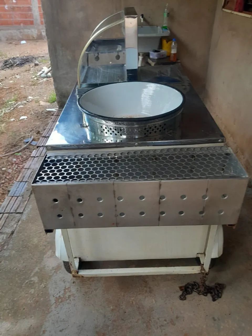 Kit completo carrinho de salgado com estufa e churrasqueira  - Foto 2
