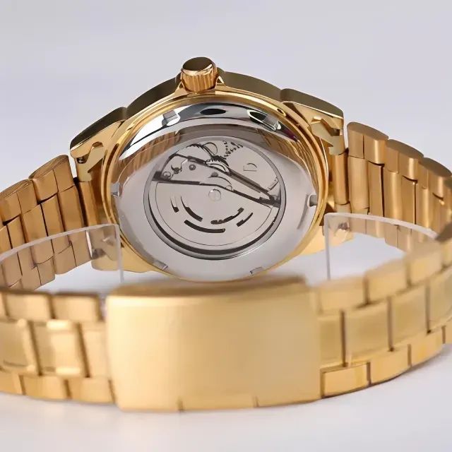 Rélogio Automático Dourado Conservado - Foto 3