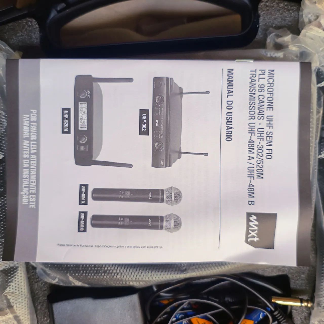 Microfone sem fio MXT 520M 96 canais Novo - Foto 5