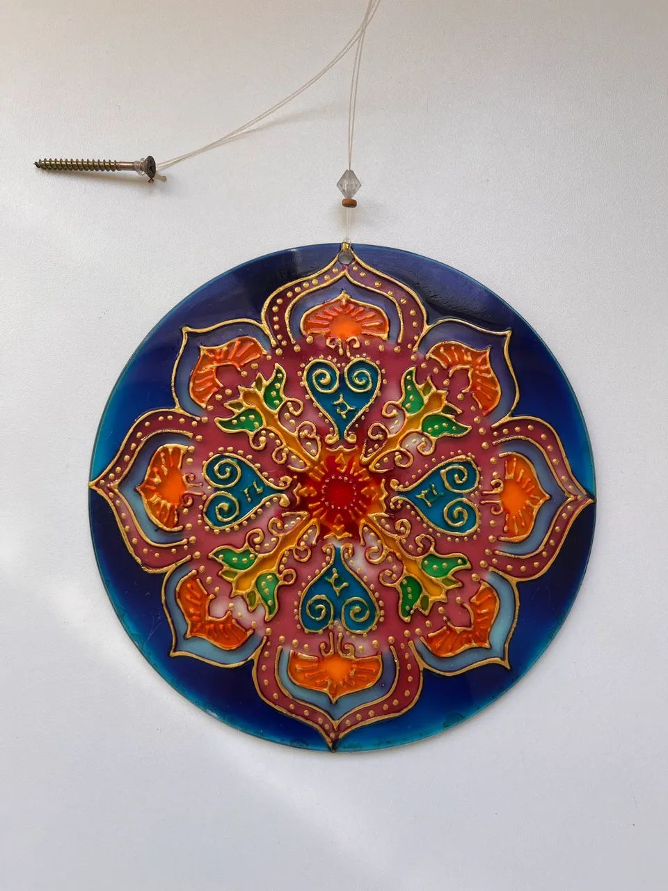 Mandala decorativa de vidro  - Foto 2