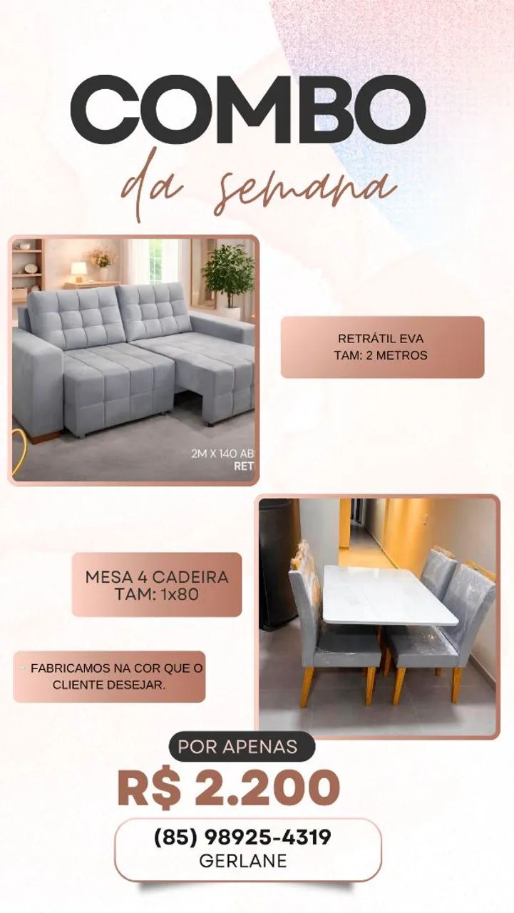 MESA + SOFÁ APARTIR R$ 1.500 - Foto 3