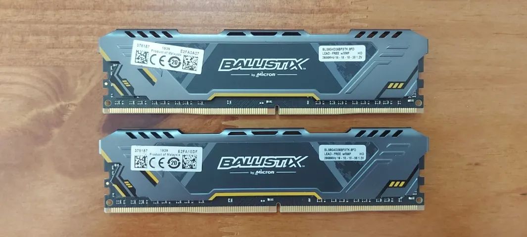 Memória 16 GB RAM DDR4 2666 MHz Ballistix by Micron Sport TUF