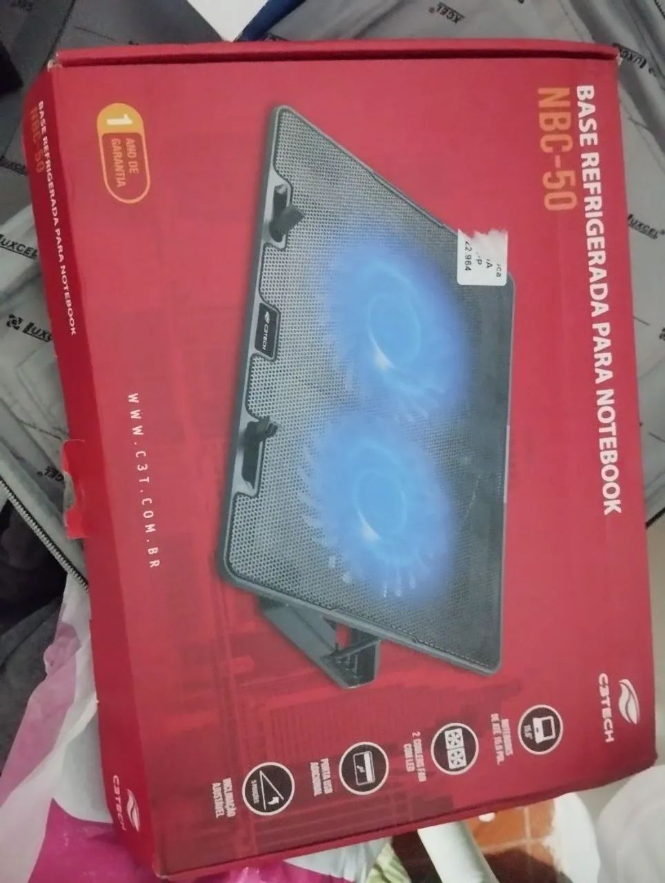 Cooler para Notebook C3Tech NBC-50 Silencioso com LED