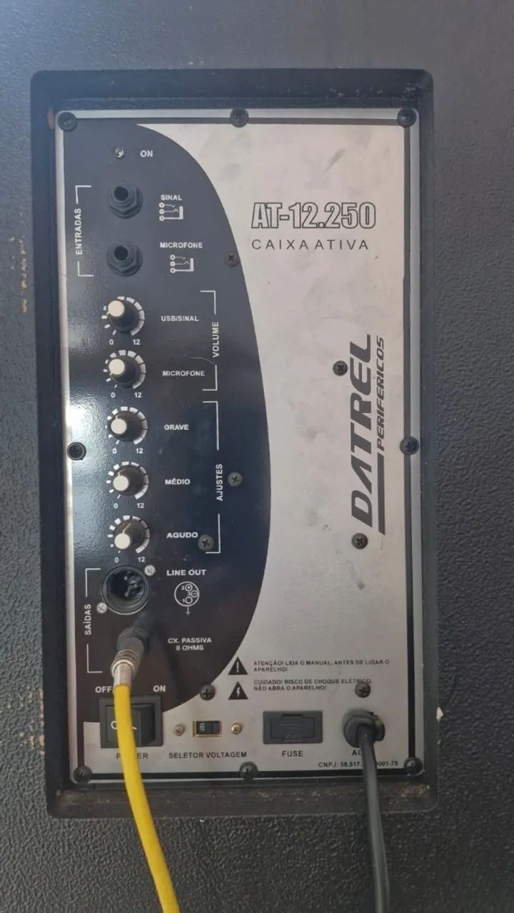 Kit Caixa Datrel 12' Ativa + Passiva 250w + 2 Tripés + Cabo - Foto 3