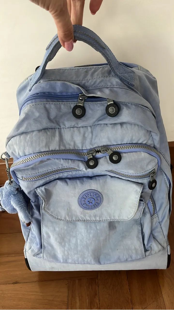 Mochila de rodinha Kipling azul clara