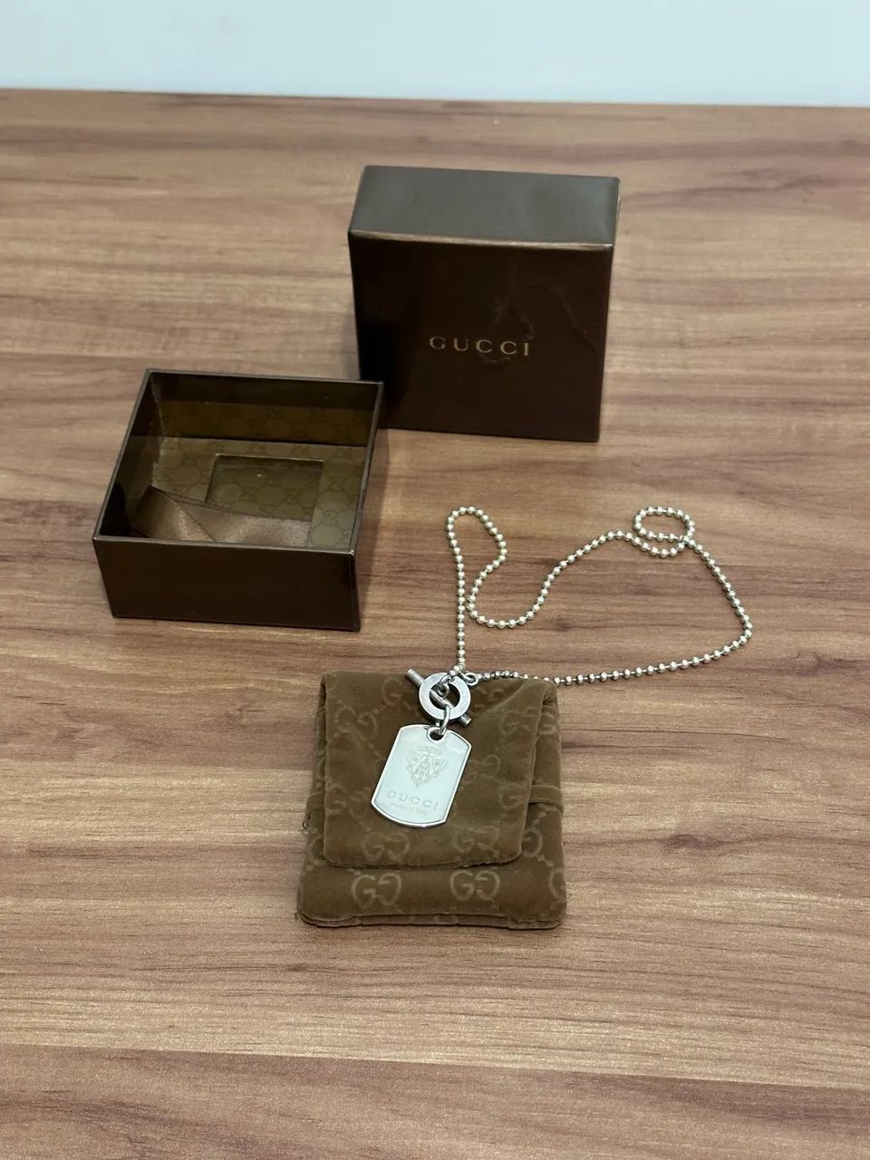 Colar Gucci original em prata 925 