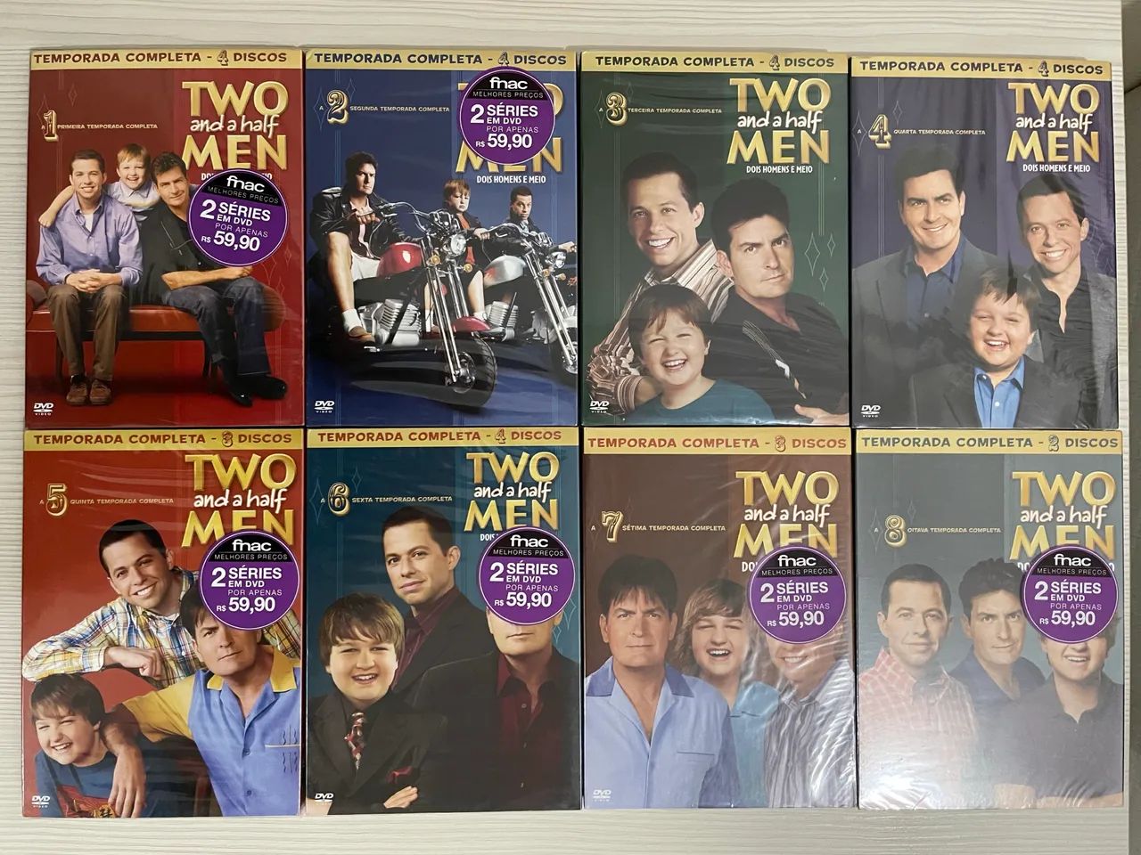 COLEÇÃO LACRADA TEMPORADA DE 1A8 TWO AND A HALF MEN - DVD, Blu-Ray