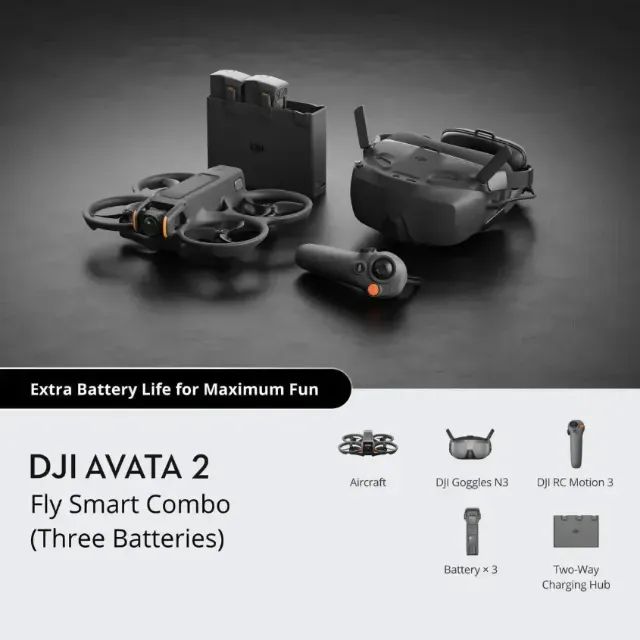 Dji Avata 2 Fly Smart Combo (três baterias)