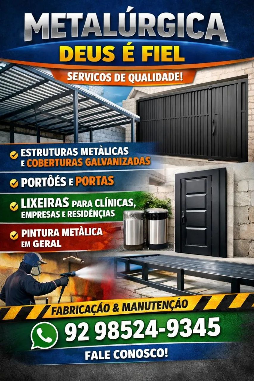 Metalurgica Deus e fiel, entrega rápida e com qualidade 