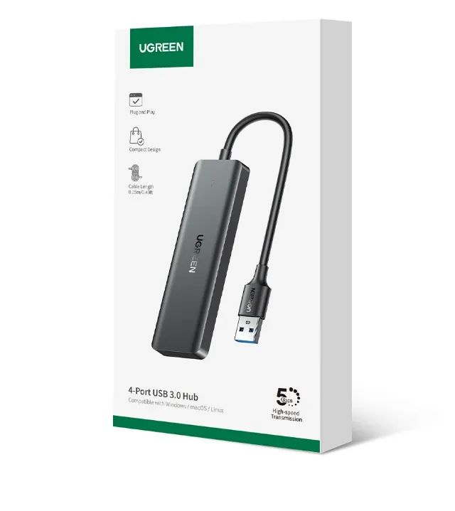 UGREEN USB 3.0 Hub 5Gbps 4 Portas (todas de alta velocidade) Cabo de 1 Metro - Foto 4