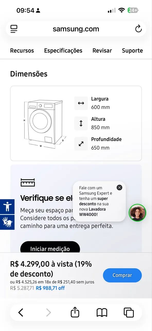 Lava e seca Samsung Inverter  - Foto 3