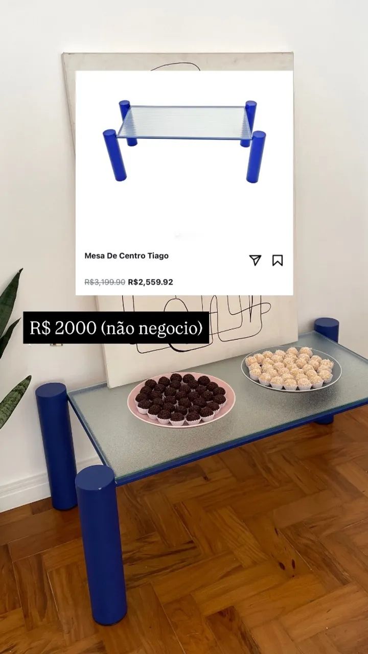 Mesa de centro Rotulo em Branco