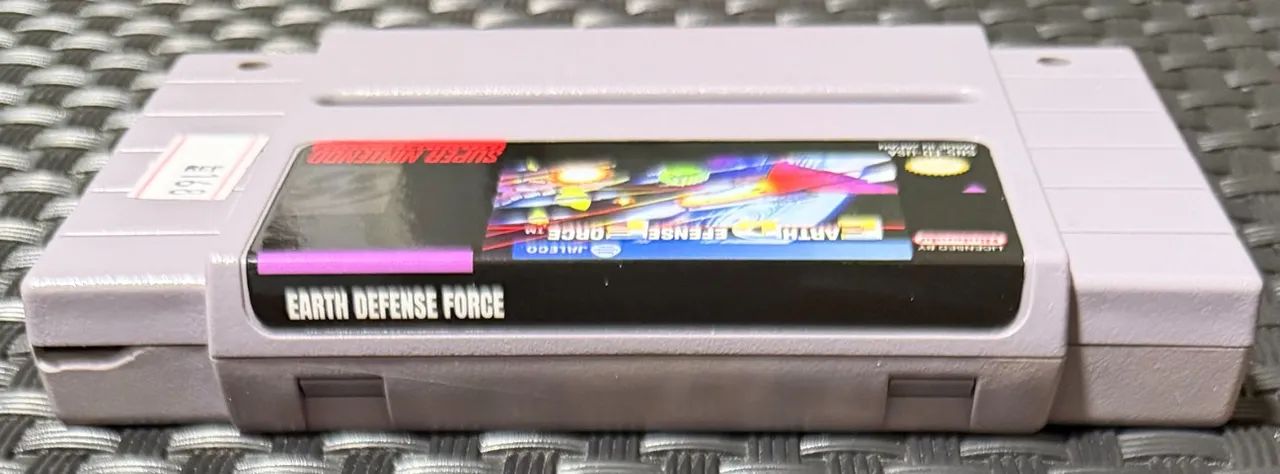Earth Defense Force Original SNES Super Nintendo Relabel Frontal