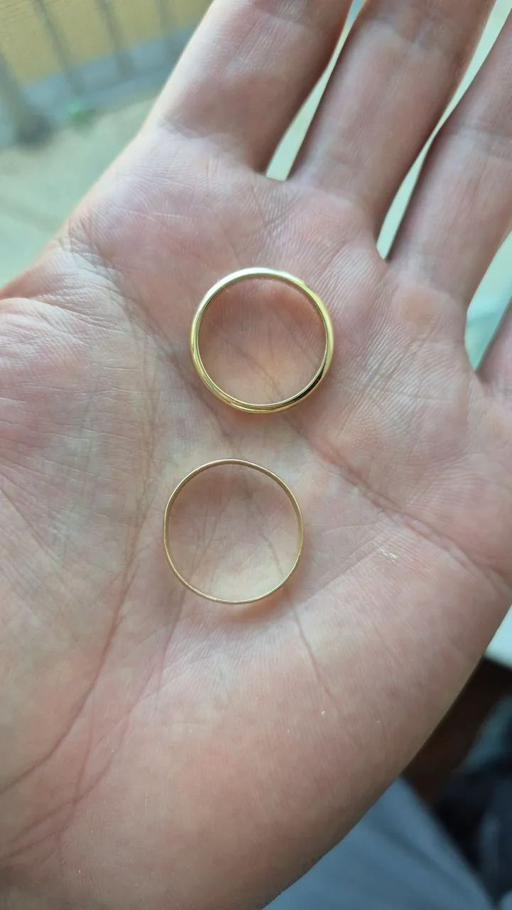 Aliança anel ouro hstern aro 18.5 com 3.5 gramas - Foto 3